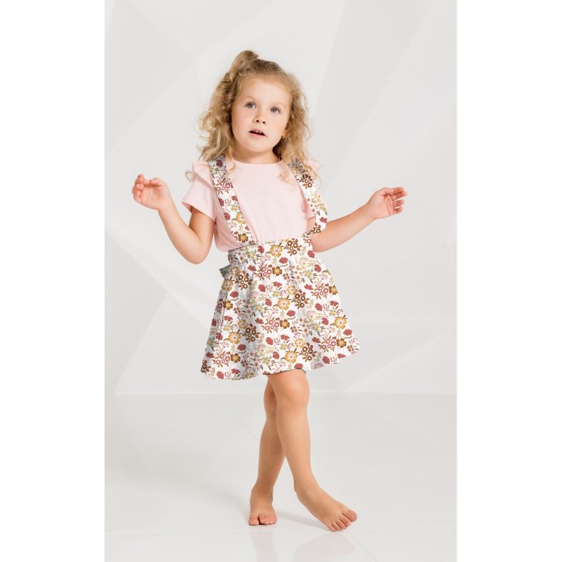 Bomuldspoplin med blomster