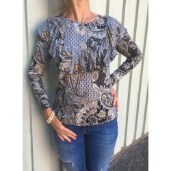 Onion 2077, Top/Kjole med volant til strikstof, str. xs-xl