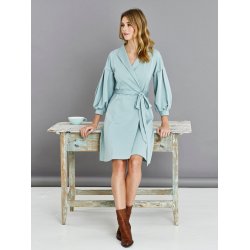 Onion 2079, Sl om-kjole med st krave til strikstof, str. xs-xl