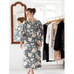 Onion 2079, Sl om-kjole med st krave til strikstof, str. xs-xl