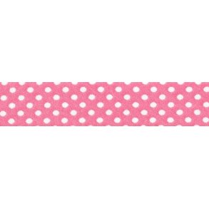 Skrbnd med prikker, rosa/hvid, pr. m.