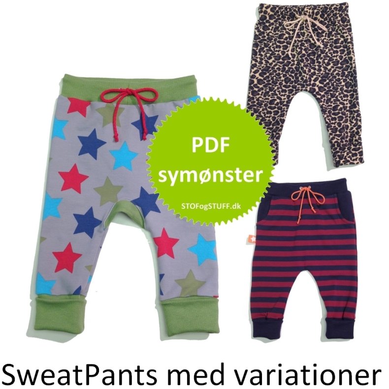 SweatPants med variationer, Symnster i PDF, str. 3 -24 mdr.