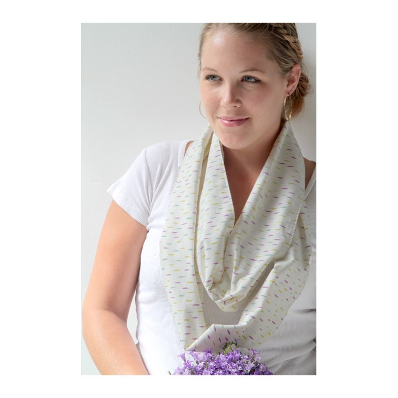 StofRest 1,6 m.  Bomuldsstof, Jolly Dots Petal