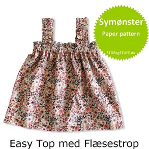 Easy Top med Flsestrop str. 2-12 r. Symnster / paper pattern.