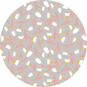 Kanvas stof med margueritter, lys gr�