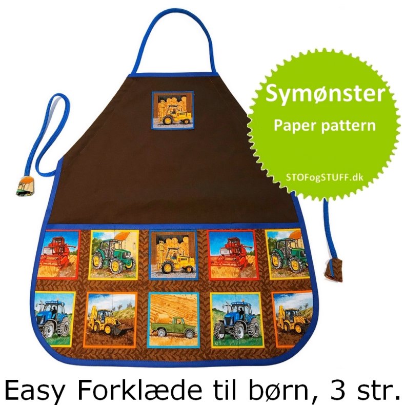 Forklde med stor lomme, str. 2-10 r. Symnster / paper pattern.