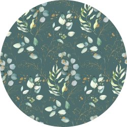 �kologisk Bomuldspoplin. Eucalyptus Leaves, dusty petrol