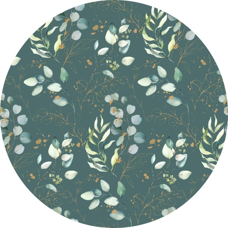 �kologisk Bomuldspoplin. Eucalyptus Leaves, dusty petrol