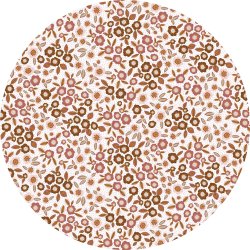 Bomuldspoplin med sm� blomster