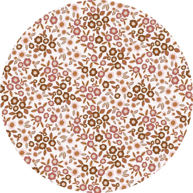 Bomuldspoplin med sm� blomster