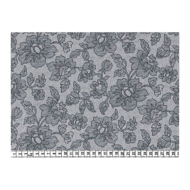 Bomuldsstof med blondemnster. Zelda, pr. m