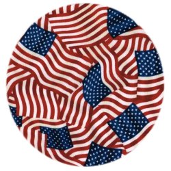 Bomuldsflonel stof amerikanske flag Stars and Stripes pr. m