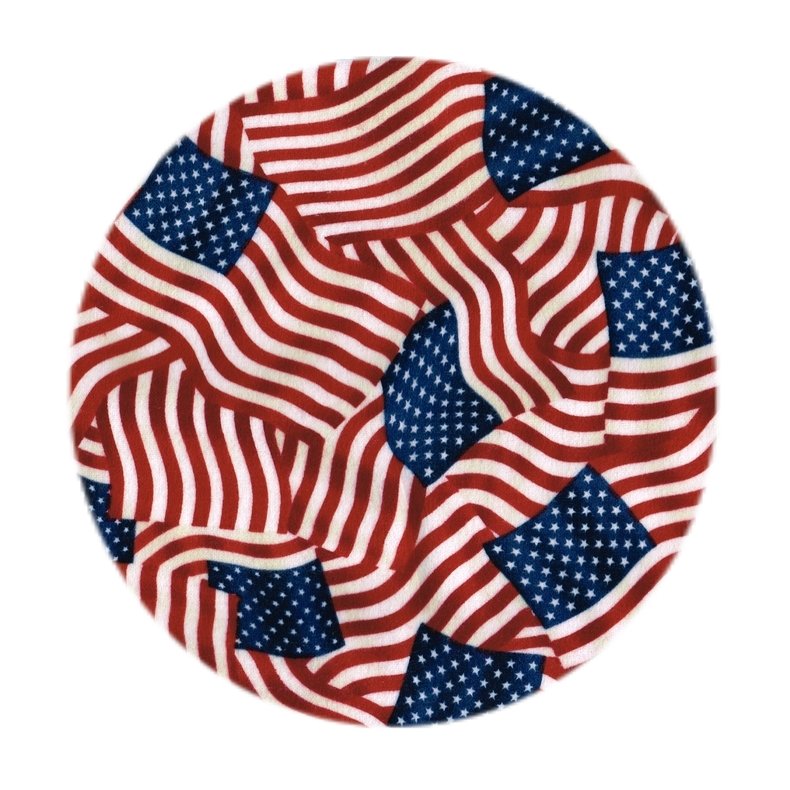 Bomuldsflonel stof amerikanske flag Stars and Stripes pr. m