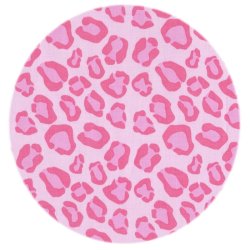 Bomuldsstof med leo-print i pink