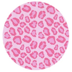 Bomuldsstof med leo-print i pink