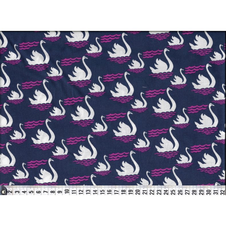 Bomuldsstof, Swan Dive, purple,  pr. m