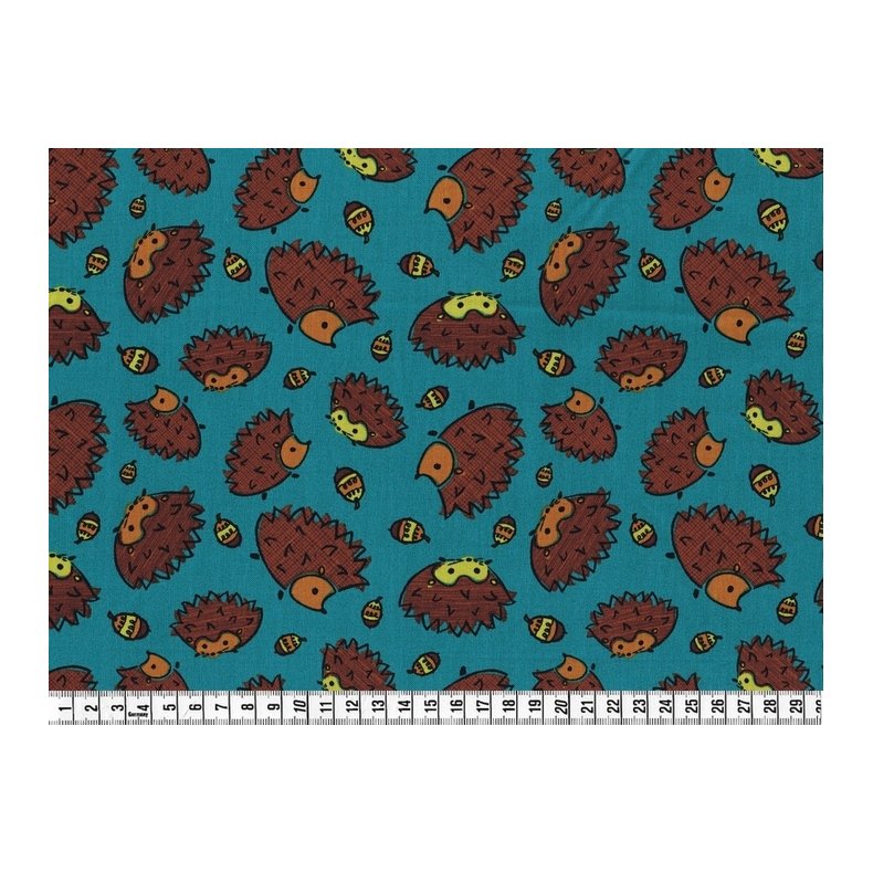 DesignerStof med pindsvin