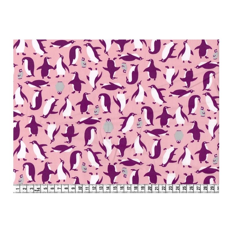 DesignerStof med pingviner