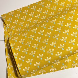 �kologisk Bomuldspoplin med retro blomst