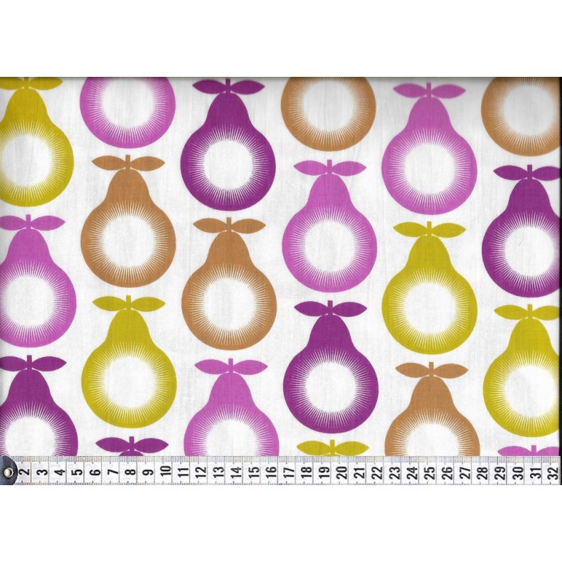 Bomuldsstof med prer. Retro Market,  pr. m