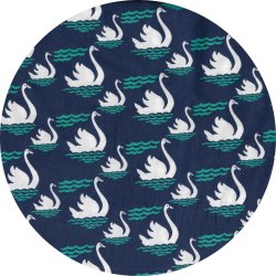 Bomuldsstof, Swan Dive, teal,  pr. m