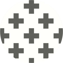 Stof, Swiss Cross in Grey, pr. m