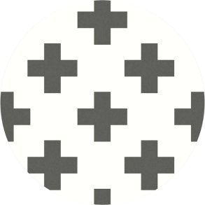 Stof, Swiss Cross in Grey, pr. m