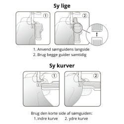 Clover sm guide til lige syninger.