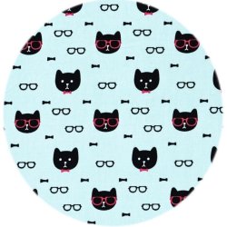 Bomuldsstof med katte. Cool Cats,  pr. m