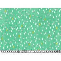 Japansk Double Gauze stof, Drops on mint