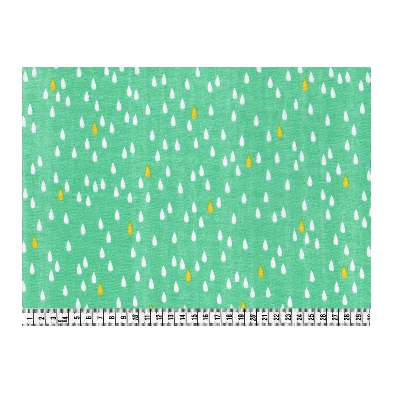 Japansk Double Gauze stof, Drops on mint