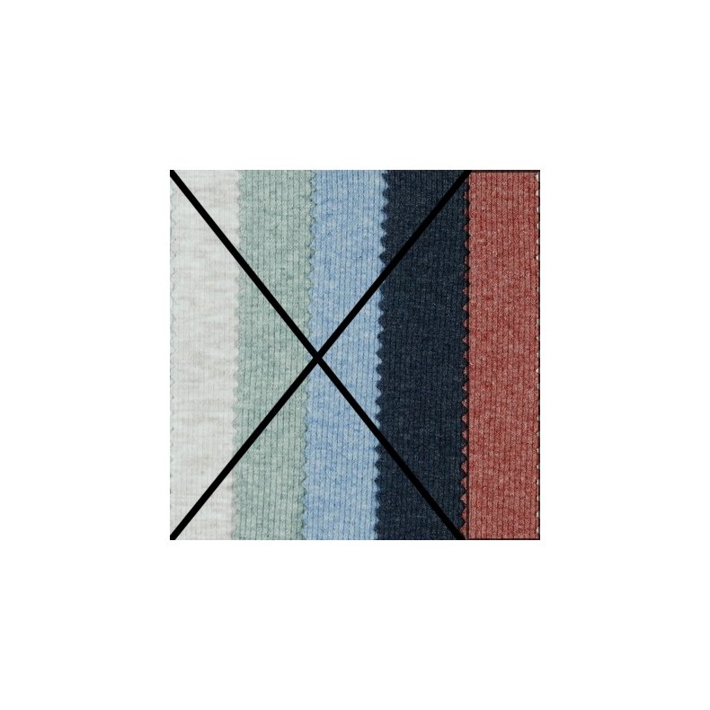 Heavy Rib 2x2, tegl meleret, pr. m.