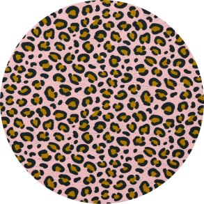 �kologisk Jerseystof med Leopard print, pr. m.