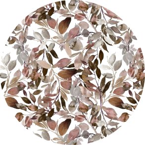 �kologisk Jerseystof med bladranker, pr. m.