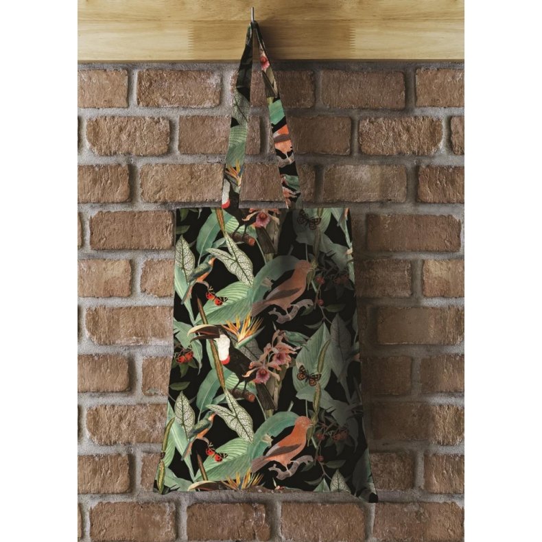 Kanvas stof med tropiske fugle