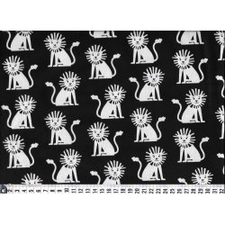 Bomuldsstof med lver. Mini Lions, pr. m.