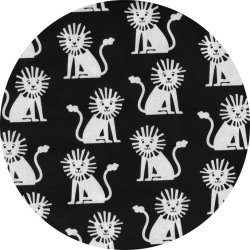 Bomuldsstof med lver. Mini Lions, pr. m.