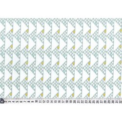 �kologisk bomuldsstof med trekanter, pr. m.