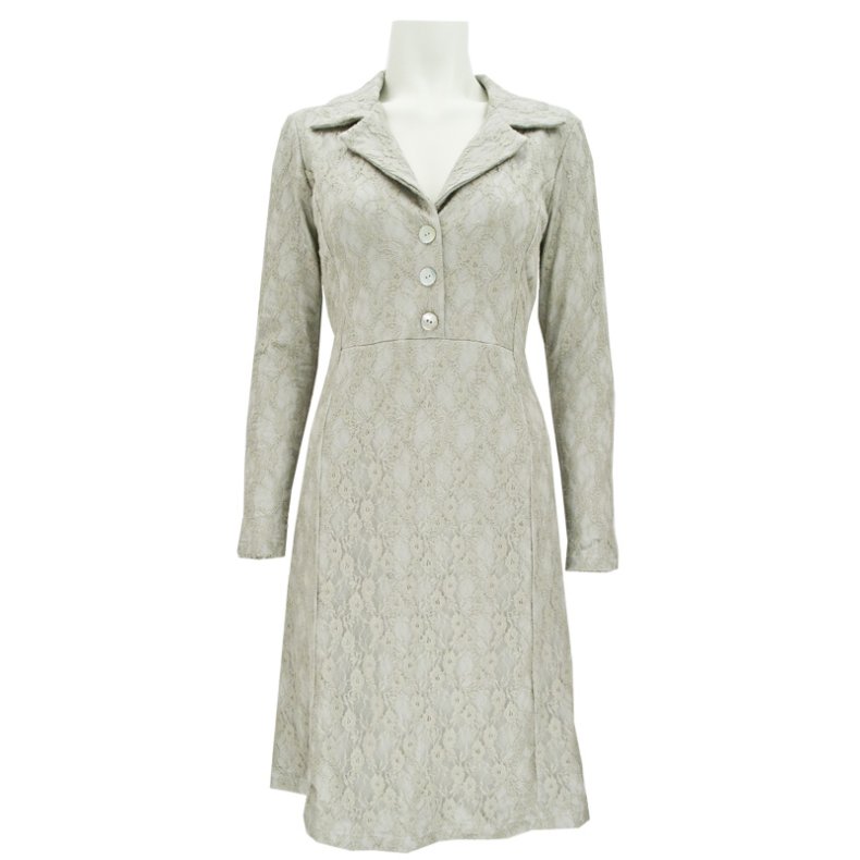 Onion 9002 Plusstrrelser, Skjortekjole med revers, xl-5xl