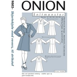 Onion 9002 Plusstrrelser, Skjortekjole med revers, xl-5xl