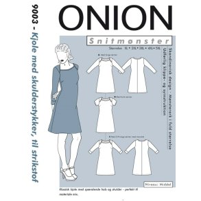 Onion 9003 Plusstrrelse. Kjole med skulderstykker, xl-5xl