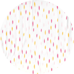 StofRest 1,6 m.  Bomuldsstof, Jolly Dots Petal