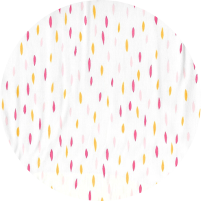 StofRest 1,6 m.  Bomuldsstof, Jolly Dots Petal