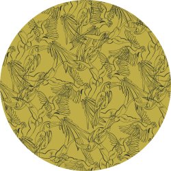 Let stof med stretch. Birds on Curry, pr. m.