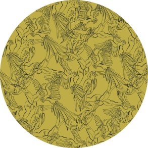 Let stof med stretch. Birds on Curry, pr. m.