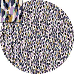 Let stof med stretch. Bricks in blue and purple, pr. m.