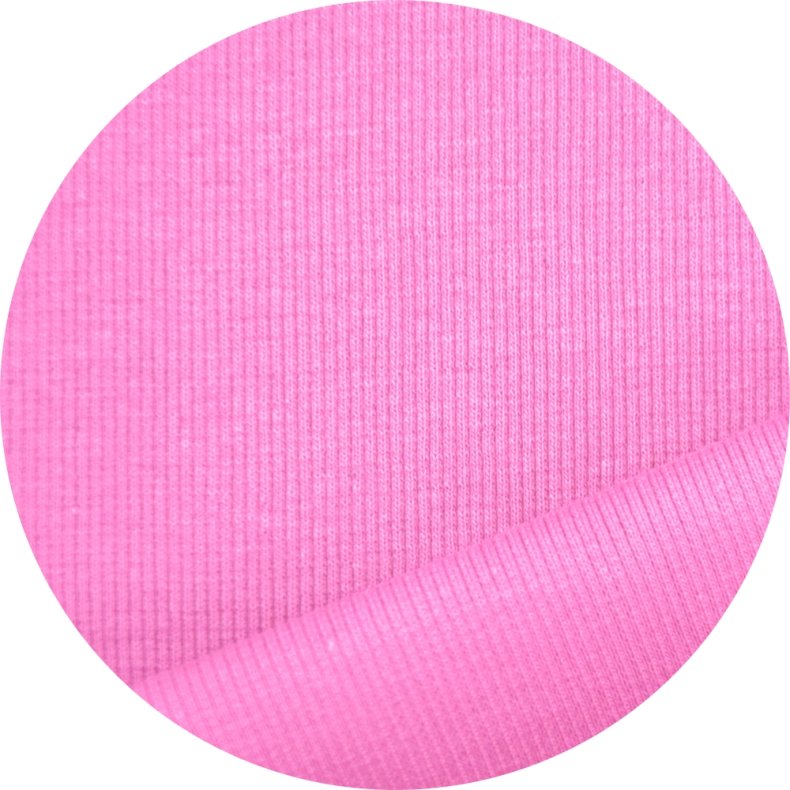 RibStof 2x2 luksus rib i lys pink, pr. m.