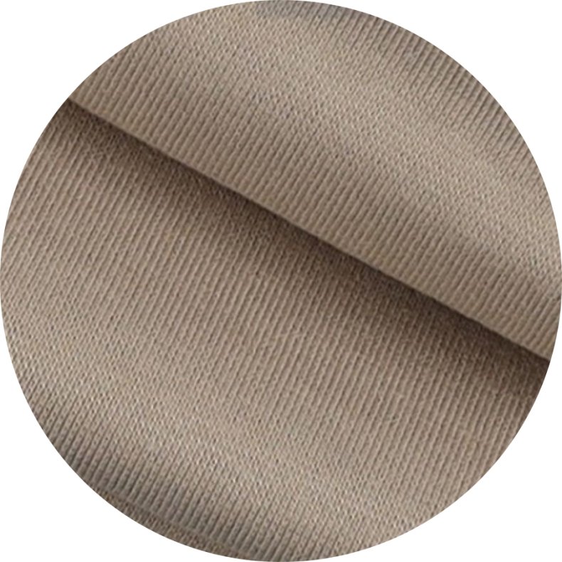 kologisk Rib 1x1. Sandfarvet, pr. m.