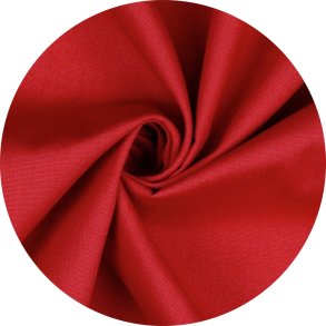Bomuldsstof i ensfarvet rd, pr. m.