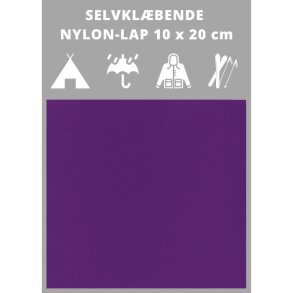 Selvklbende nylon lap, lilla. Reparationslap